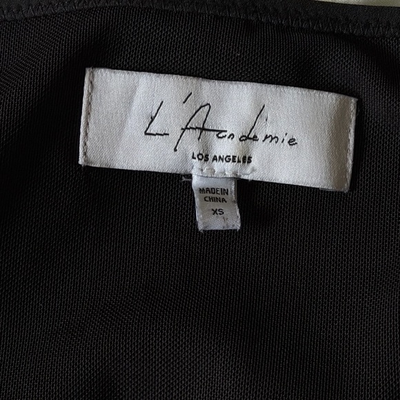 L'Academie Zip Front Corset Crop Top Black XS Like New - Picture 9 of 10